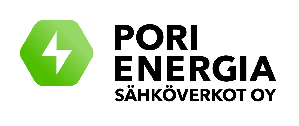 Pori Energia Sähköverkot värillinen logo, vaaka